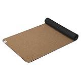 Gaiam Cork Yoga Exercise Mat | Natural Sustainable Cork Resists Sweat and Odors | Non-Slip TPE Backing Prevents Slipping| Great for Hot Yoga, Pilates, Fitness Working Out (68" x 24"x 5mm Thick)