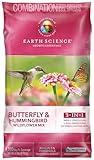 Earth Science 6 lb Wildflower Butterfly & Hummingbird Mix, 3-in-1 Premium Wildflower Seed, Plant Food and Soil Conditioners, Non-GMO for Bees, Hummingbirds, Butterflies, Pollinators