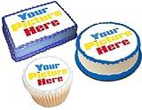 Custom Edible Cake Image Personalized Make your Own Cake Toppers 1/4 8 x 11 Inches Birthday Cake Topper