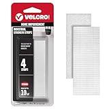 VELCRO Brand Heavy Duty Hook and Loop Strips with Adhesive | 4x2 Inch Wide Strong Fasteners| Holds 10 lbs | Stick-On Back | White Industrial Strength | VEL-30759-USA, White, 4 Sets