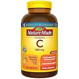 Nature Made Chewable Vitamin C 500 mg, Dietary Supplement for Immune Support, 150 Tablets, 150 Day Supply