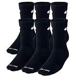 NIKE Plus Cushion Socks (6-Pair) (L (Men's 8-12 / Women's 10-13), Crew Black)