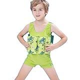 RS- FASHION Floatation Swimsuit for Kids Boys Floating Swim Suit with Removable Buoyancy (Green, 120)