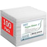 100 Pack Foam Sheets, DAT 12" x 12", 1/16" Thickness, Foam Wrap Cushioning Material, Moving Supplies for Packing Storage and Shipping