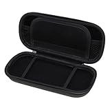 Yunseity for 3000 Hard Case, Water EVA Carry Case with Wrist Strap, Game Console Case with Pockets, for Game Console Accessories, Anti Scratch, Two Way Zipper (Black)