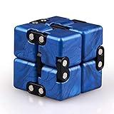 QIYI Little Golden Elephant Upgraded Infinity Cube Fidget Toy,Cool Mini Gadget Best for Stress and Anxiety Relief and Kill Time, Special Designed Texture Artistic and Fashion(Sapphire)