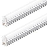 Barrina T5 LED Shop Lights, 4FT, 2200lm, 6500K (Super Bright White), 20W, Utility Garage Lighting, Ceiling and Under Cabinet Light, Corded Electric with ON/Off Switch, 2 Packs