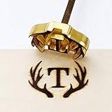 Custom Logo Wood Branding Iron,Reliable Leather Branding Iron Stamp,BBQ Heat Stamp Including The Handle,Antlers Design Stamp (1.5x1.5“)