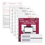 Adams 2024 1099 NEC Tax Forms Kit for 30 Recipients, 4-Part 1099 Forms, 3 1096 Forms, Self Seal Envelopes, Access to Adams Tax Forms Helper (1009317)