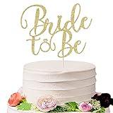 Sodasos Glitter Bride to Be Cake Topper - Bridal Shower Cake Topper,for Wedding Shower;Engagement;Bachelorette;Hen Party Decorations (golden)