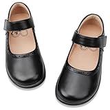 Stelle Girls School Uniform Shoes Mary Jane Flats Oxfords Black Dress Shoes (Little/Big Kids)