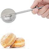 HULISEN Flour Duster for Baking, One-Handed Operation, 304 Stainless Steel Powdered Sugar Shaker Duster, Pick Up and Dust Flour Sifter, Gift Package