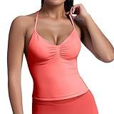 JEUROT Womens Camisole Tank Tops Sleeveless Summer Yoga Top Halter Workout Gym Cami Shirts Slim Fitted Exercise Running Camis Tshirts Activewear Beach Vacation Outfits (L)
