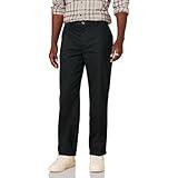 Amazon Essentials Men's Classic-Fit Wrinkle-Resistant Flat-Front Chino Pant (Available in Big & Tall), Black, 38W x 32L