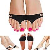 Copper Compression Metatarsal Pads for Women & Men - Orthopedic Ball of Foot Pain Relief Braces - Gel Cushions for Calluses, Bunions, Corns, Morton Neuromas - Fits Heels, Dress Shoes - S/M