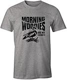 Ink Trendz Morning Woodies are My Favorite T-Shirt | Wood Duck Hunting Tee |Gift for Dad from Daughter Son Mens T Shirt | (Small, Heather Grey)