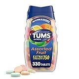 TUMS Chewable Antacid Tablets for Extra Strength Heartburn Relief, Great for a Summer BBQ - Assorted Fruit Flavors - 330 Count