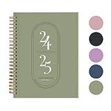 Rileys Planner 2024-2025 Academic Year, 18-Month Academic Weekly Planner - Academic Weekly & Monthly Agenda Planner, Flexible Cover, Notes Pages, Twin-Wire Binding (8 x 6 Inch, Green)