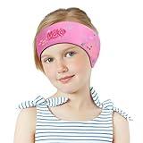 MoKo Swimming Headband for Kids, Cute Swinmmers Headband Ear Band for Kids Keep Water Out Waterproof Ear Protection Band for Bathing Swimming Ear Band for Kids Age 3-9 M Size, Pink Watercress Whale