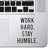 2 pcs Value | 3x4 inches | Fit All Size Laptop 13 14 15 16 17 Pack Hustle Hard Stickers Motivation Stickers for Laptop, Vinyl Decals - Vinyl Decals for Computer, Scrapbook, Luggage (Work Hard)
