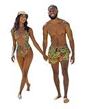 Baecation Couples Matching Swimsuits His and Hers Women's Leopard One Piece Swimsuit & Men's Trunks