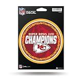 Rico Industries NFL Football Kansas City Chiefs 2024 Super Bowl Champions 5" x 7" Vinyl Die-Cut Decal - Car/Truck/Home Accessory