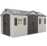 Lifetime 60079 Outdoor Storage Dual Entry Shed, 15 x 8 ft, Desert Sand