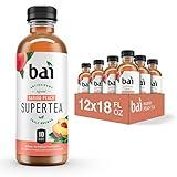 Bai Iced Tea, Narino Peach, Antioxidant Infused Supertea, Crafted with Real Tea (Black Tea, White Tea), 18 Fluid Ounce Bottles, 12 count