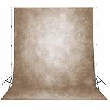 Professional Photography Backdrop Beige Photo Backdrops Abstract Beige Headshot Portrait Backdrop Fabric Backdrops for Photoshoot Vintage Photographic Studio Photo Backgrounds Rod Pocket on Top 5x7ft