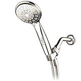 HotelSpa 9-Setting Luxury Brushed Nickel Hand Shower with Patented On/Off Pause Switch