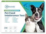 5Strands Pet Food Intolerance Test, at Home Sensitivity Test for Dogs & Cats, 289 Items, Hair Analysis, Accurate for All Ages and Breed, Results in 5 Days - Protein, Grain, Preservatives