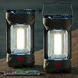 AlpsWolf Camping Lantern Rechargeable, 1000LM 4000mAh Rechargeable Lanterns 4 Light Modes LED Lantern for Camping, Hiking, Power Outages, Emergencies (2Pack-Black)