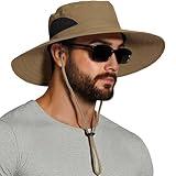 EINSKEY Wide Brim Sun Hat, UPF 50+ UV Protection Waterproof Packable Bucket Hat for Men & Women, Fishing Hiking Beach Garden