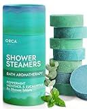 Shower Steamers Aromatherapy - Relaxation Gifts for Women, Shower Bombs, Unique Spa Gifts Shower Tablets, Stocking Stuffers for Women & Men (Peppermint and Eucalyptus Scent 8PC)