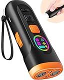 HHKDD Dog Bark Deterrent Devices, Anti Barking Device for Dogs Barking Silencer Dog Whistle Up to 50ft Stops Bad Behavior Dog Training Tool, 3 Modes & LED Light Ultrasonic Dog Trainer Indoor Outdoor