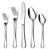 LIANYU 20 Piece Silverware Flatware Cutlery Set, Stainless Steel Utensils Service for 4, Include Knife Fork Spoon, Mirror Polished, Dishwasher Safe