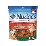Blue Buffalo Nudges Homestyle Natural Dog Treats, Made in the USA with Real Chicken, Peas, and Carrots, 16-oz. Bag
