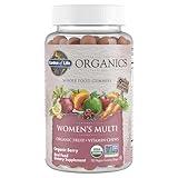 Garden of Life Organics Women's Gummy Vitamins - Berry - Certified Organic, Non-GMO, Vegan, Kosher Complete Multi - Methyl B12, C & D3 - Gluten, Soy & Dairy Free, 120 Real Fruit Gummies