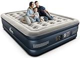 iDOO Queen Air Mattress with Built in Pump, 18 Raised Comfort Blow up Mattress, Upgraded Four Chamber Airbed, Inflatable Mattress for Guests and Home, colchon inflable, Air Bed, 650 lbs Max