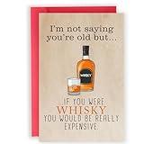 Abeletree Funny Birthday Cards for Men Him, Whiskey Gifts for 40th 50th 60th 70th 80th Mens Birthday Gift Ideas, Dad Bday Gift Cards