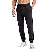 Hanes Originals Cotton Joggers, Jersey Sweatpants for Men with Pockets, 30.5" Inseam, Black