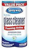 Sprayway Glass Cleaner Foaming Aerosol Spray, 19oz, Pack of 2 | Ammonia-Free, Streakless, Fast-Acting | Cleans & Polishes Glass Surfaces | Fresh Scent, Removes Fingerprints, Dust, Dirt, Smoke Film