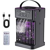 Portable Air Conditioners, 4-IN-1 Portable AC Unit with 3 Wind Speeds, 3 Spray Mode, 7 Night Light & 2-8H Timer Air Conditioner Portable,Personal Small Mini Air Conditioner Air Cooler for Room Camping
