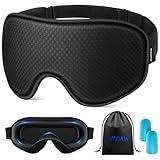 WAOAW Sleep Mask for Men Women: Blackout Eye Masks for Sleep - 3D Breathable Soft Comfortable Eye Mask for Travel - Adjustable Light Blocking Night Masks for Sleeping