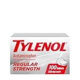 Tylenol Regular Strength Tablets, Acetaminophen Pain Reliever & Fever Reducer, 100 ct