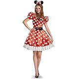 Disney Disguise Women's Red Minnie Mouse Classic Costume, Red/Black/White, Large