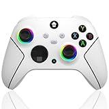 YUYIU Wireless 2.4GHz Controller with 7 Colors RGB Light for Xbox Controller, Xbox One Series X|S,Consoles,Steam PC Windows, with 1000mAh Battery/Dual Vib-ration/Turbo/Programmable, 3.5mm Audio Jack