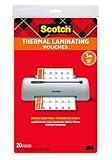 Scotch Thermal Laminating Pouches, 8.9 x 14.4-Inches, Legal Size, 20-Pack (TP3855-20)