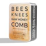 Bees Knees Raw Honeycomb, 100% Edible, All-Natural Gourmet Honeycomb in Double Sealed Packaging, Acacia Honey Comb with Sweet, Light Flavor, Foodie Gifts, Tea Gifts, Unique Gift Ideas (7 oz)