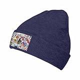 Warm Winter Hat and Stylish Blue Knitted Beanie for Men and Women, College Sneaker Art Minimalist Beanies Cap - Elastic and Slouchy